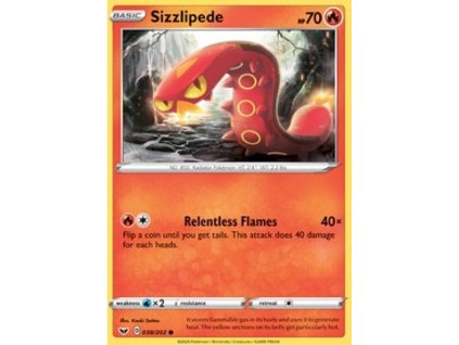 SSH 038/202 Sizzlipede - Sword & Shield