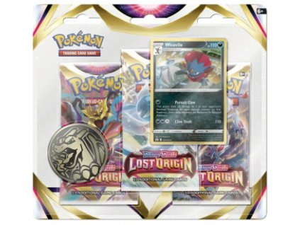 pokemon tcg swsh11 lost origin 3 pack blister weavile