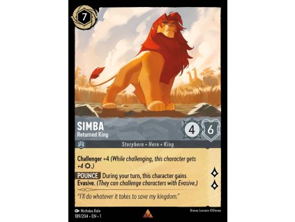 1ST 189/204 SIMBA - Returned King - The First Chapter