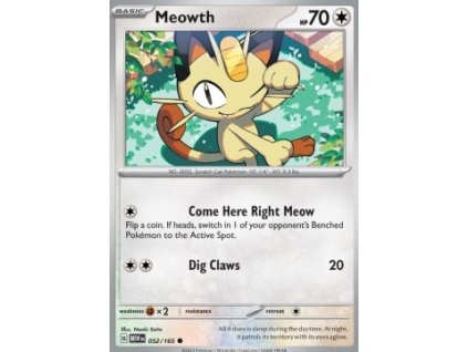 MEW 052/165 Meowth - 151