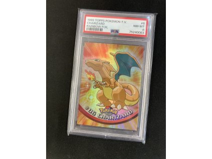 #06 TOPPS Pokémon Charizard - Rainbow Foil - PSA 8