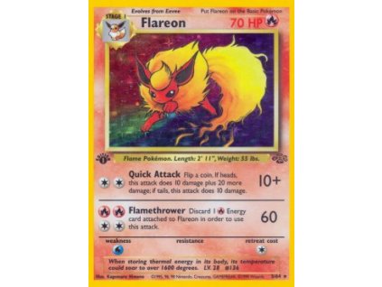 JU 03/64 Flareon HOLO 1ST Edition - Jungle