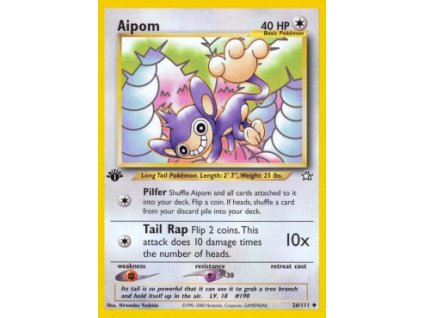 NG 026/111 Aipom 1st EDITION  - Neo Genesis