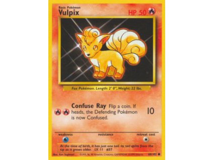 BS 068/102 Vulpix (Corrected Version) - Base Set