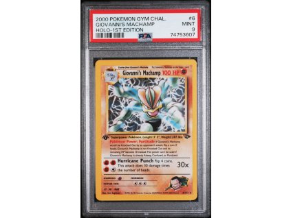 GC 006/132 Giovanni´s Machamp - Gym Challenge 1ST Edition - PSA 9