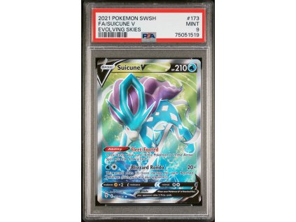 EVS 173/203 Suicune V - Evolving Skies - PSA 9