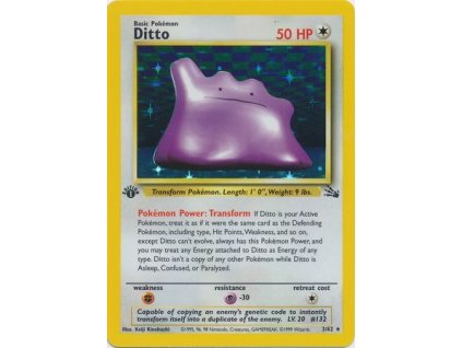 FO 03/62 Ditto HOLO 1ST Edition - Fossil