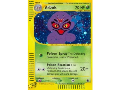 EX 003/165 Arbok - Expedition Base Set