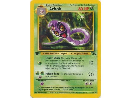 FO 31/62 Arbok 1ST EDITION - Fossil
