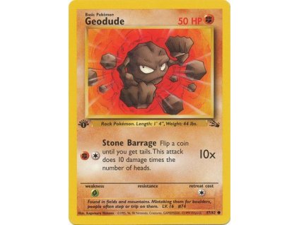 FO 47/62 Geodude 1ST EDITION - Fossil