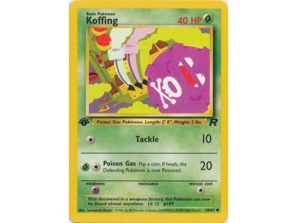 TR 58/82 Koffing 1ST EDITION - Team Rocket