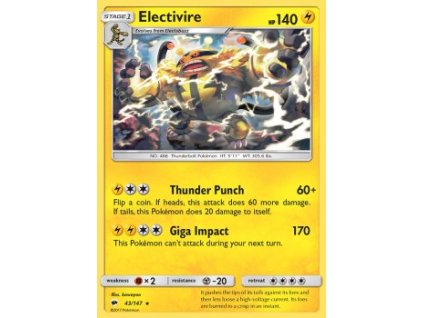 BUS 043/147 Electivire - Burning Shadows
