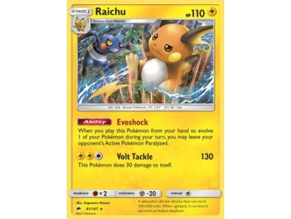 BUS 041/147 Raichu - Burning Shadows