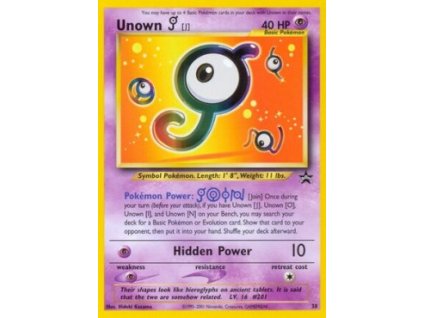 WP38 Unown [J] - Wizards Black Star Promo