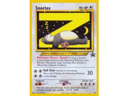 WP49 Snorlax - Wizards Black Star Promo