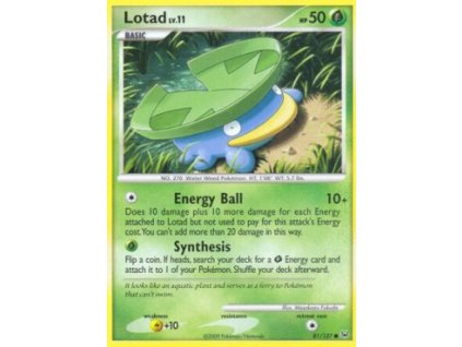 PL 081/127 Lotad Lv.11 - Platinum