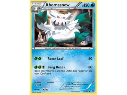 PLB 026/101 Abomasnow - Plasma Blast (Stav Excellent, Verze NORMAL)