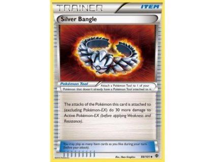 PLB 088/101 Silver Bangle - Plasma Blast