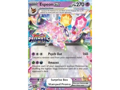 PRE 034/131 Espeon ex STAMPED - Prismatic Evolutions Additionals