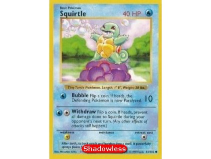 BS 063/102 Squirtle SHADOWLESS - Base Set