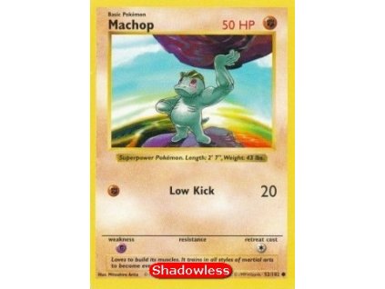 BS 052/102 Machop SHADOWLESS - Base Set