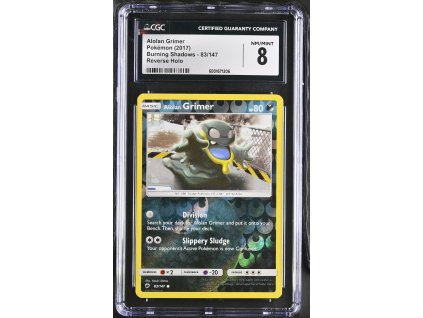BUS 083/147 Alolan Grimer REVERSE HOLO - Burning Shadows - CGC 8