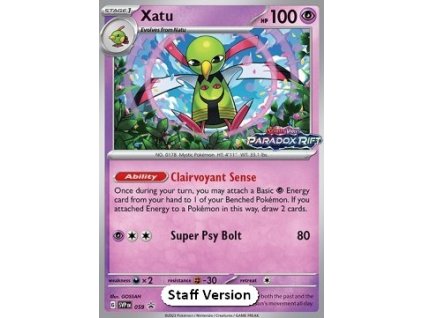SVP 059 Xatu STAFF PROMO - Black Star Promos