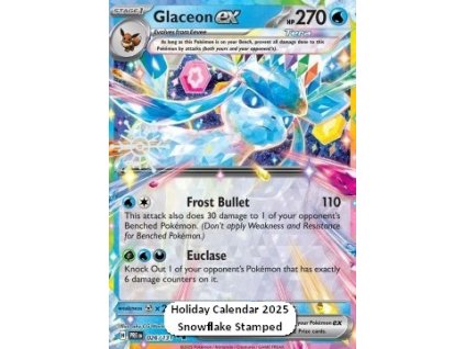 PRE 026/131 Glaceon ex (HOLIDAY Calendar) - Prismatic Evolutions