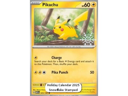 MEW 025/165 Pikachu (HOLIDAY Calendar 2025) - 151