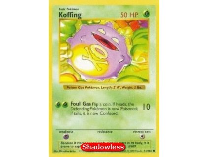BS 051/102 Koffing SHADOWLESS - Base Set
