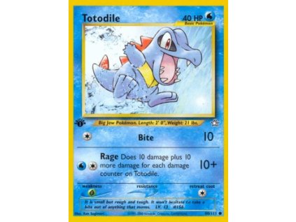 NG 080/111 Totodile 1st EDITION - Neo Genesis