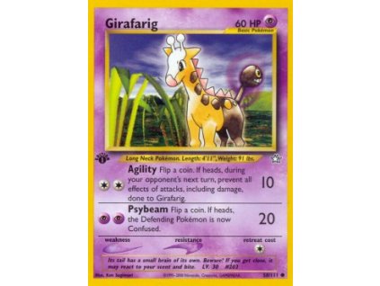 NG 058/111 Girafarig 1st EDITION - Neo Genesis