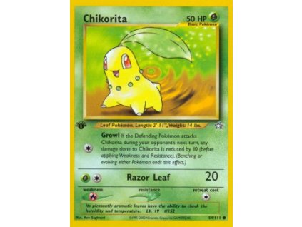 NG 054/111 Chikorita 1st EDITION - Neo Genesis