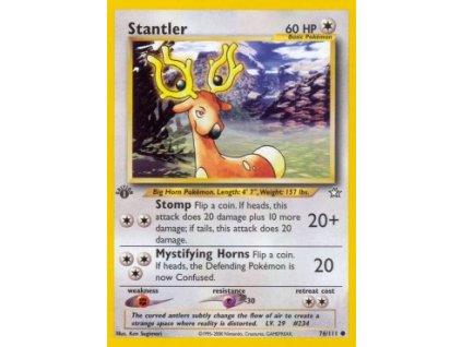 NG 076/111 Stantler 1st EDITION - Neo Genesis