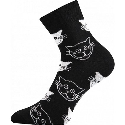 Ponožky Kočky černé1