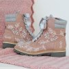 Ručně malované Zimní boty Zimní Jeřabiny1