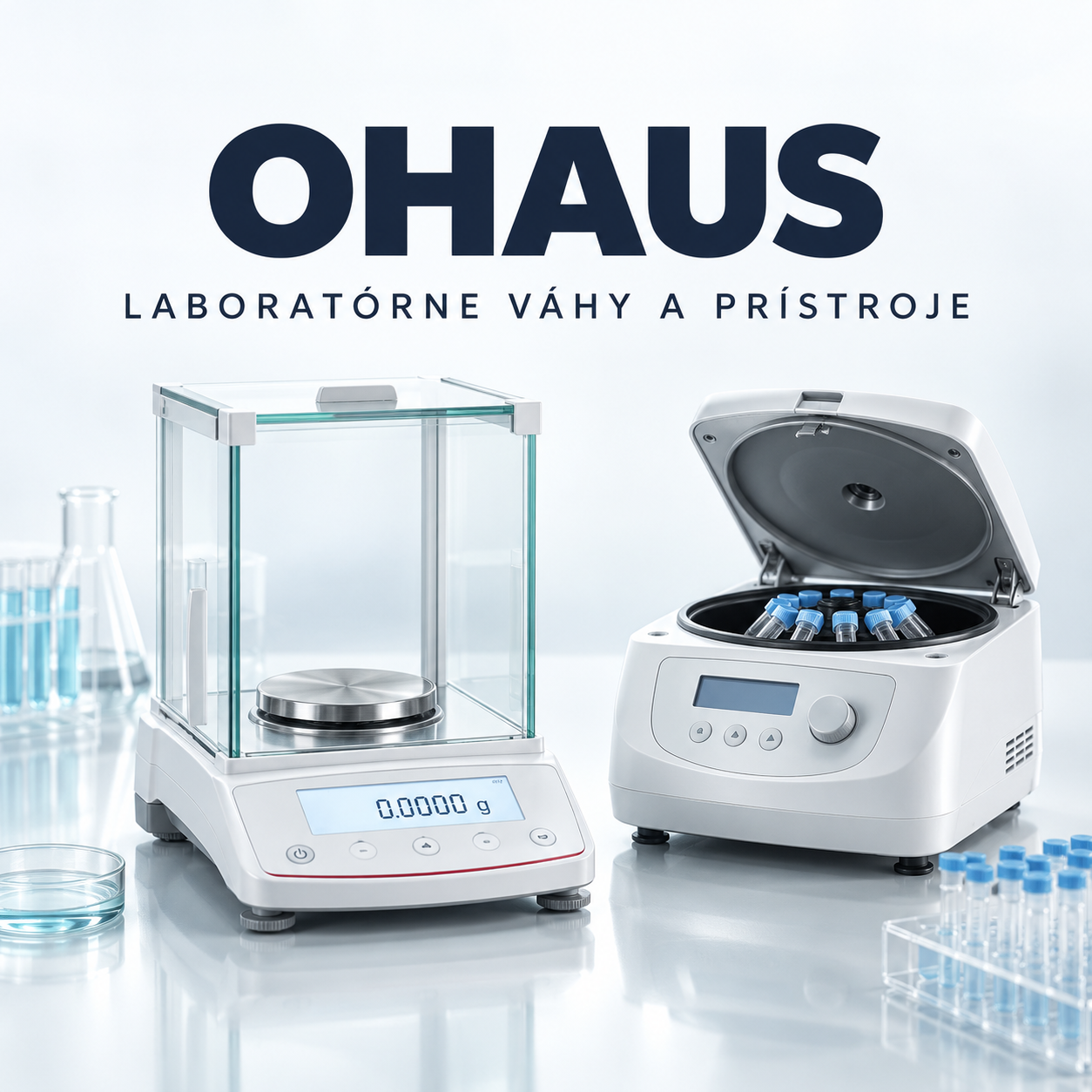 OHAUS: laboratórne váhy, centrifúgy a miešadlá