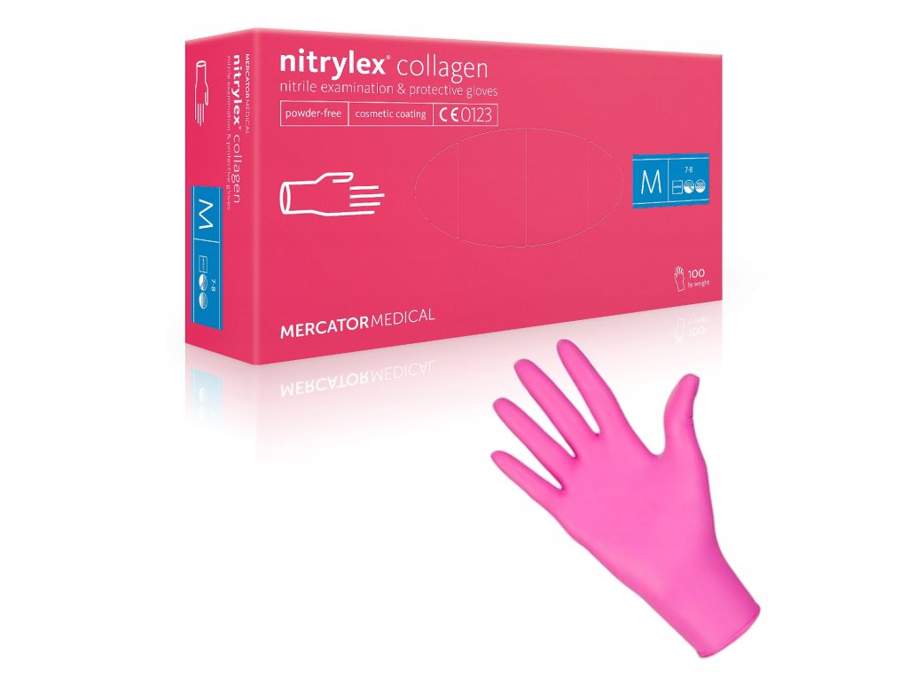 Nitrilove rukavice ruzove