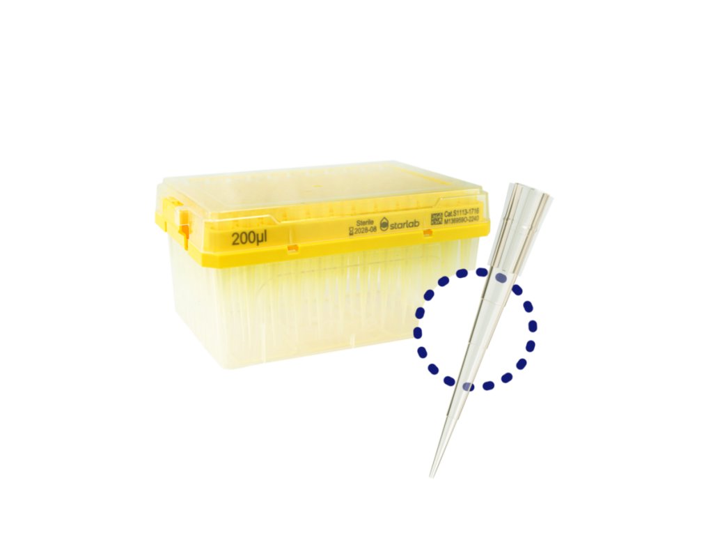 52539 spicky tipone 200 l ultrapoint zlta refill sterilne sterilne i starlab