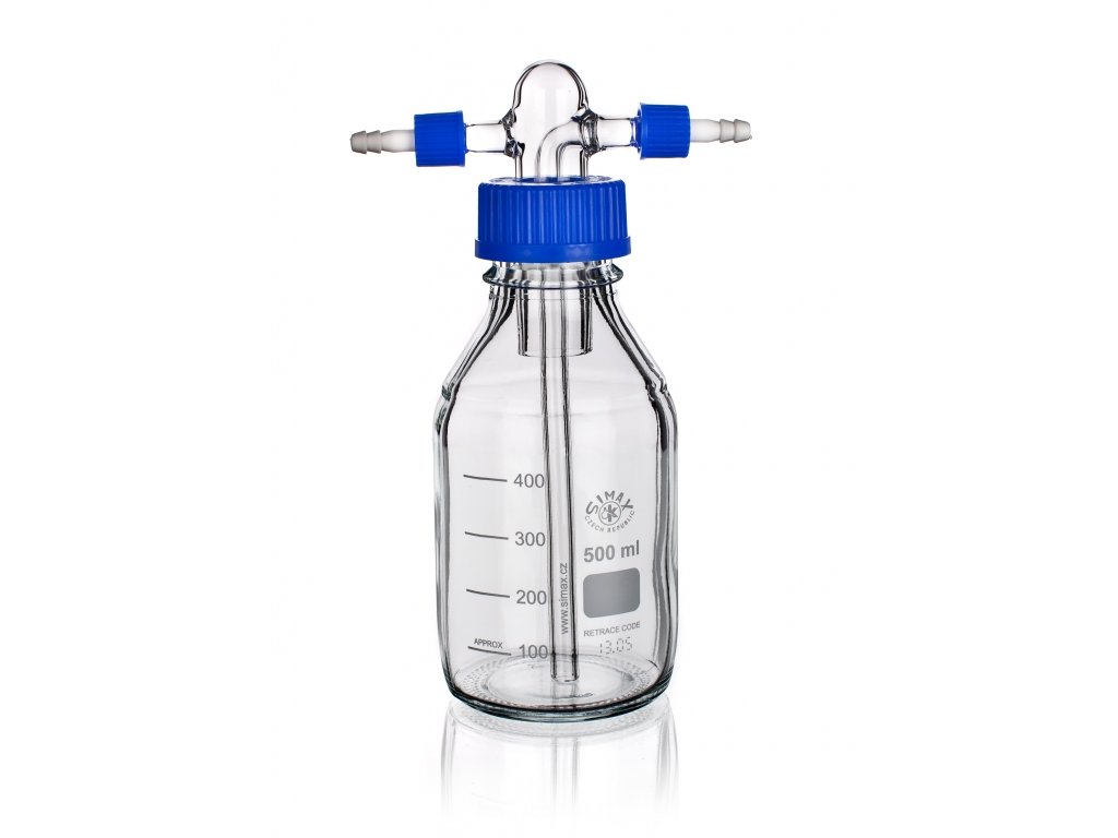 Premývačka s reagenčnou fľašou GL 45 podľa Drechslera