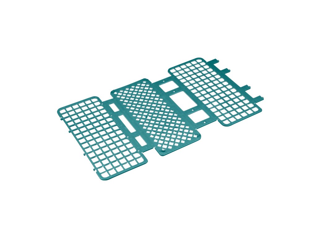 90-miestny stojan na skúmavky Ø12–13 mm – neposkladaný, autoklávovateľný (Farba Biela)