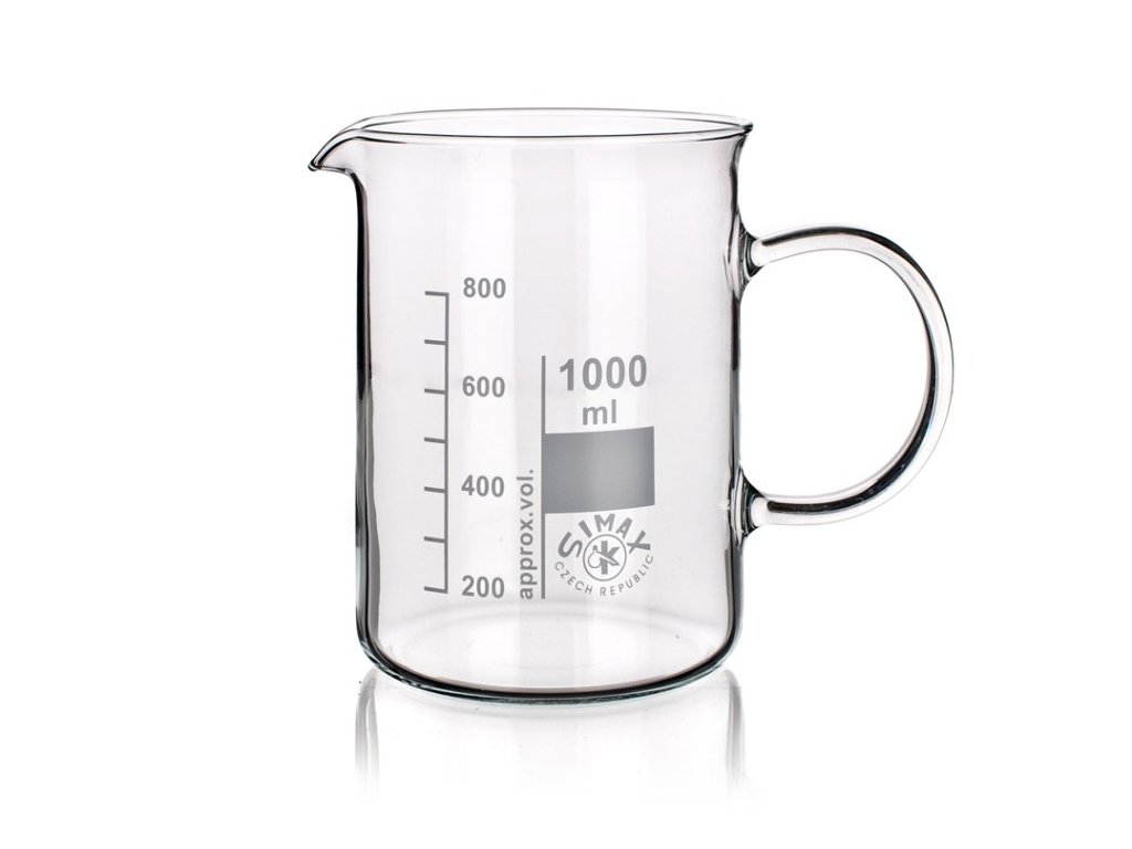 Kadička nízka s rukoväťou a výlevkou; SIMAX (Objem 250 ml)