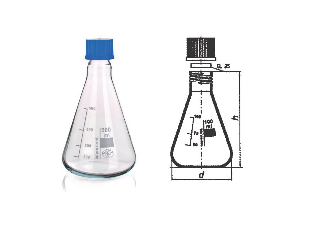 Erlenmeyerova fľaša, GL 45; SIMAX (Objem 250 ml)