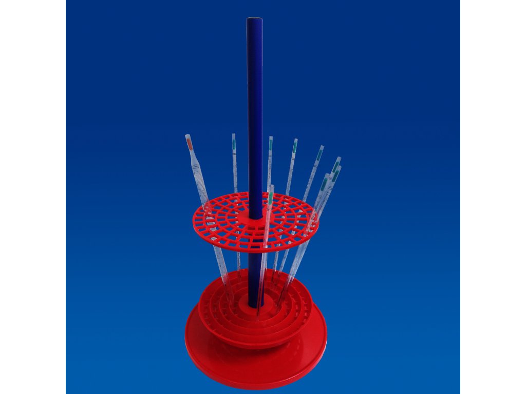 Stojan na pipety cerveny