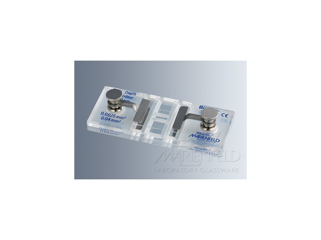 Počítacia komôrka, tmavá mriežka, so svorkami, Bürkerr