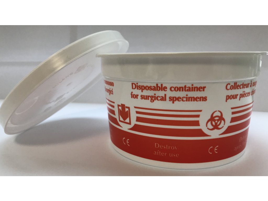 8985 disposable specimen pot 1000ml 125x120mm printed