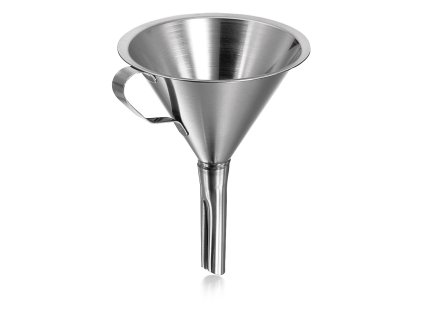 Lievik z nehrdzavejúcej ocele s rukoväťou