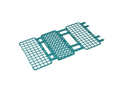 60-miestny stojan na skúmavky Ø16 mm – autoklávovateľný (Farba Modrá)