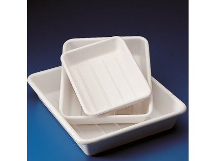Hlboký laboratórny podnos z PVC s rebrovaným dnom – Karell Labware (Rozmer misky 540x420x180)