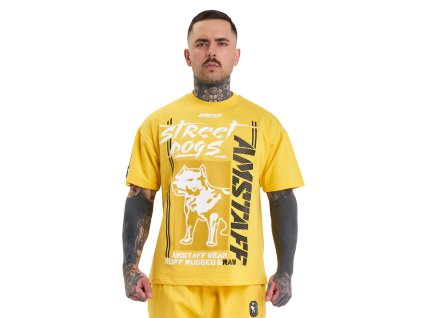 amstaff hunters t shirt yellow 1